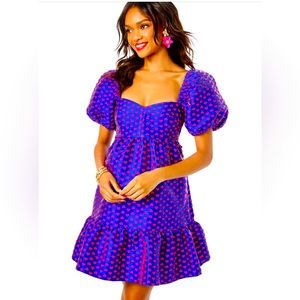 Lilly Pulitzer Nelle Dress 
BOREALIS BLUE - LOVESICK JACQUARD size 12